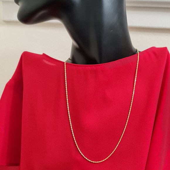 Twisted gold necklace 18k - Picture 11 of 14